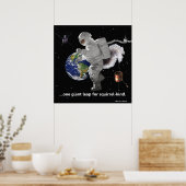 Eén kleine stap voor eekhoornvlies poster (Keuken)