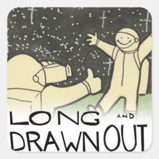 Een kleine stap voor Man? Vierkante Sticker