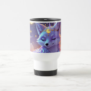 Een kleine Star Whisper Moonlit Fox die vredig sla Reisbeker
