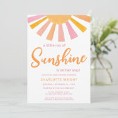 Een kleine straal van Sunshine Girl's Baby shower Kaart (Staand voorkant)