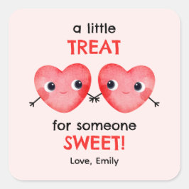 Een kleine traktatie voor een vriend zo lief klein vierkante sticker