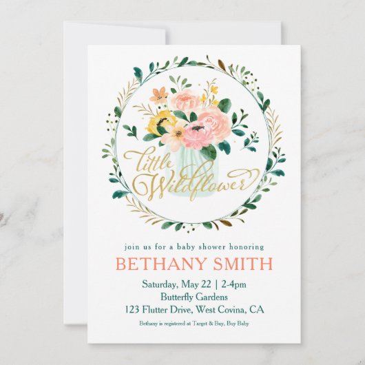 Een kleine uitnodiging tot het Baby shower van wil (Voorkant)