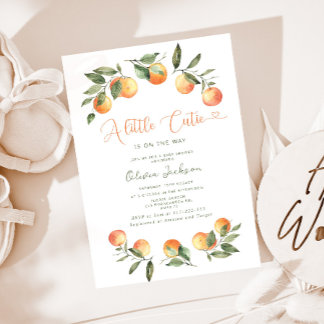Een kleine uitnodiging voor een baby shower Cutie