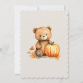 Een kleine uitnodiging voor een Baby shower van Pu (Achterkant)