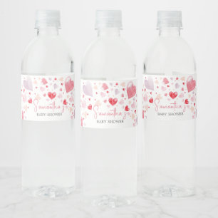 Een kleine Valentijn Baby shower Waterfles Etiket