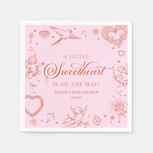 Een kleine Valentijnsdag baby shower Servet