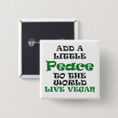 Een kleine veganische Button voor vrede (Voorkant /achterkant)