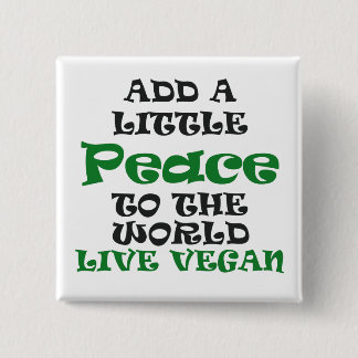 Een kleine veganische Button voor vrede