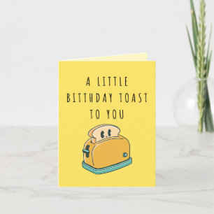 Een kleine verjaardag toast op je-grappig geestig bedankkaart