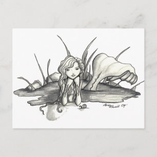 een kleine vijver om naar huis te bellen briefkaart