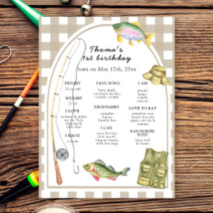 Een kleine visser eerste verjaardag mijlpaal poster