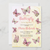 Een kleine vlinder is onderweg Baby shower Kaart (Voorkant)