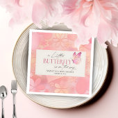 Een kleine vlinder is op de weg Baby shower Servet
