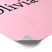 Een kleine vlinder is op weg baby shower roze poster (Hoek)