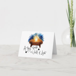 Een kleine vonk een wereld van Licht kerststal ker Kaart
