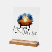 Een kleine vonk in een wereld van Lichtkribbe Kers Acryl Bord (Hoek)