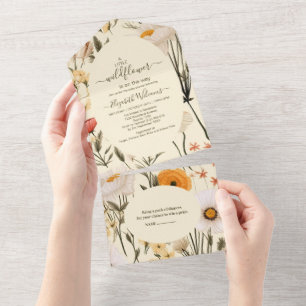 Een Kleine Wilde Bloem Baby Shower All In One Uitnodiging