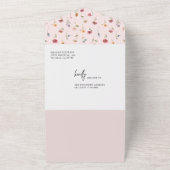 Een Kleine Wilde Bloem Meisje Baby Shower All In One Uitnodiging (Buitenkant)