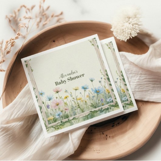 Een kleine wilde bloem meisje Baby shower I Servet