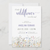 Een Kleine Wilde Bloem Natuur Baby Shower Kaart (Voorkant)