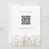 Een Kleine Wilde Bloem Natuur Baby Shower Kaart (Achterkant)