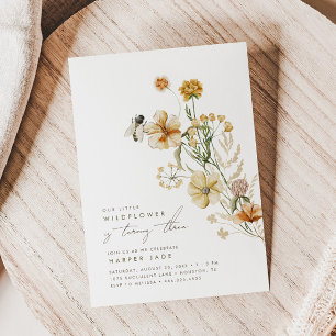 Een kleine Wilde-bloemenmeiden Floral Birthday Par Kaart