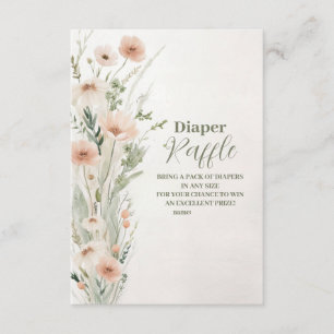 Een kleine Wildflower Girl Diapper Raffle Informatiekaartje