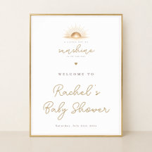 Een Kleine Zonnestraal Baby Shower Welkom Bord Fee