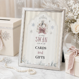 Een Kleine Zwanen Winter Prinses Baby Shower Favor Poster