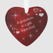 Een kleinzoon is een cadeau. ornament (voorkant)