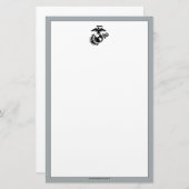 Eén kleur EGA - zwart Briefpapier (Voorkant / Achterkant)