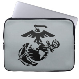 Eén kleur EGA - zwart Laptop Sleeve