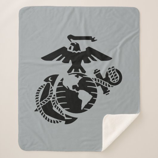 Eén kleur EGA - zwart Sherpa Deken (Voorkant)