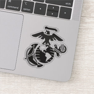 Eén kleur EGA - zwart Sticker