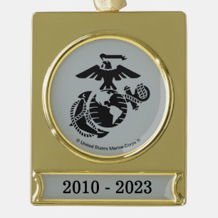 Eén kleur EGA - zwart Verguld Banner Ornament