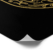 één kleurensuiker Poster schedel (Hoek)