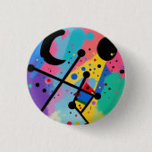 Een kleurfeest ronde button 3,2 cm (Voorkant)