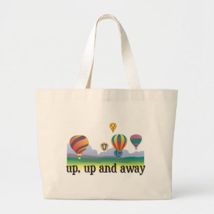 Een kleurrijk ballongeschenk - hete luchtballonnen grote tote bag