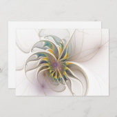 Een kleurrijk fractaal ornament. Abstracte bloem (Voorkant / Achterkant)