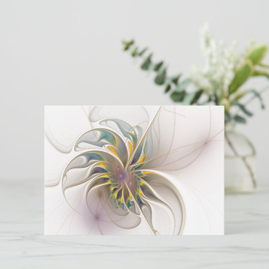 Een kleurrijk fractaal ornament. Abstracte bloem (Staand voorkant)