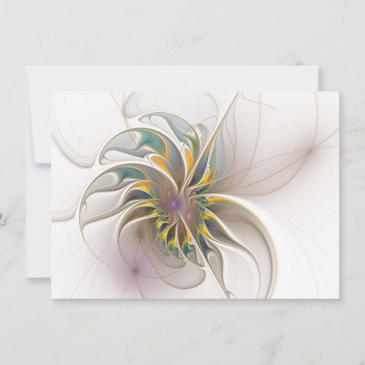 Een kleurrijk fractaal ornament. Abstracte bloem (Voorkant)