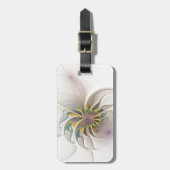 Een kleurrijk fractaal ornament. Abstracte bloem Bagagelabel (Voorkant verticaal)