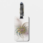 Een kleurrijk fractaal ornament. Abstracte bloem Bagagelabel (Achterkant verticaal)