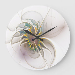 Een kleurrijk fractaal ornament. Abstracte bloem Grote Klok