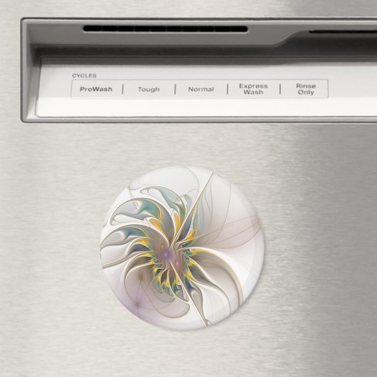 Een kleurrijk fractaal ornament. Abstracte bloem Magneet (Insitu (Vaatwasser))