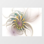 Een kleurrijk fractaal ornament. Abstracte bloem Raamsticker (Vel)