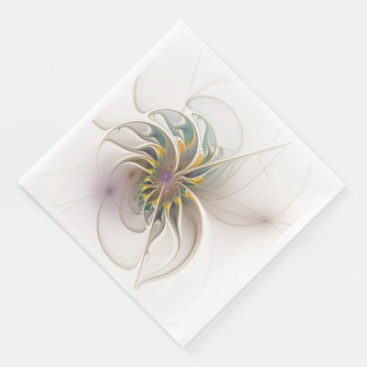 Een kleurrijk fractaal ornament. Abstracte bloem Servet (Hoek)