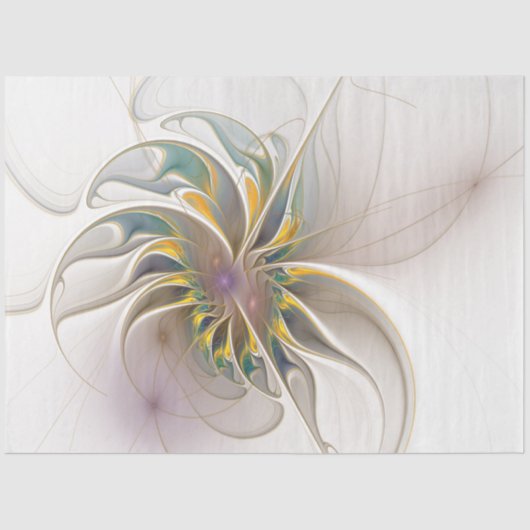 Een kleurrijk fractaal ornament. Abstracte bloem Tissuepapier (Voorkant)