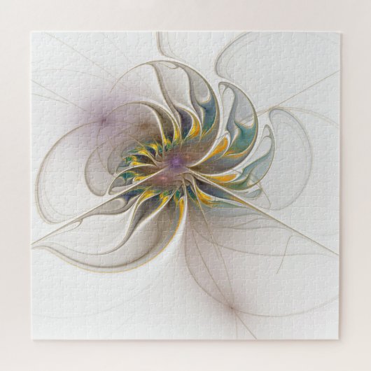 Een kleurrijk fractaal ornament. Abstracte ventila Legpuzzel (Horizontaal)