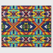 Een kleurrijk Ndstyle South afrika Pattern Cadeaupapier (Vlak)